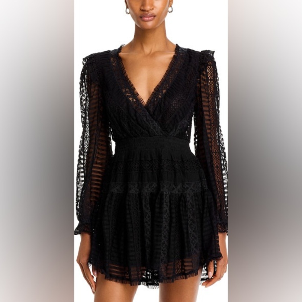 Loveshackfancy Alonsa Black dress NWT